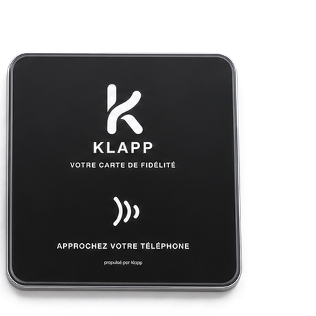 Plaque sans contact Klapp avec son bord et son relief